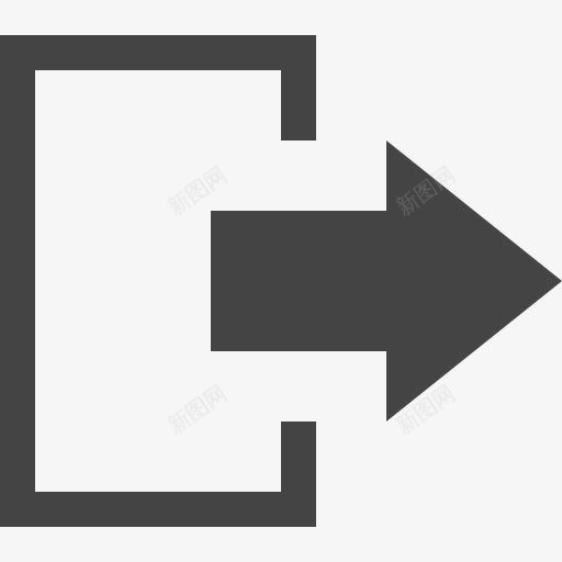 签出图标png_新图网 https://ixintu.com 出口 右箭头 多媒体选项 方向 箭头 长方形