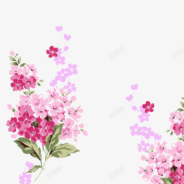 手绘花朵水墨psd免抠素材_新图网 https://ixintu.com 手绘 树叶 水墨 花朵