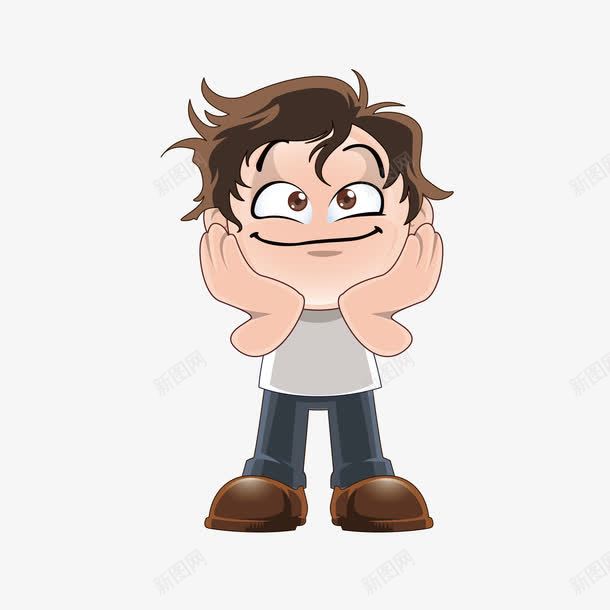 思考的人png免抠素材_新图网 https://ixintu.com 人物 思考 男孩 矢量装饰 装饰 装饰画