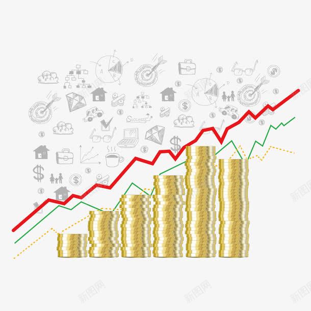 金融理财pptpng免抠素材_新图网 https://ixintu.com ppt素材 理财 金币 金融