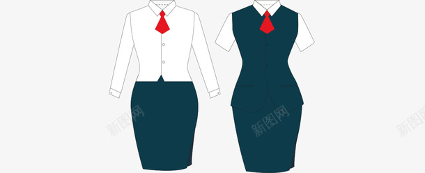 扁平服装套装套裙png免抠素材_新图网 https://ixintu.com 套装 扁平 服装