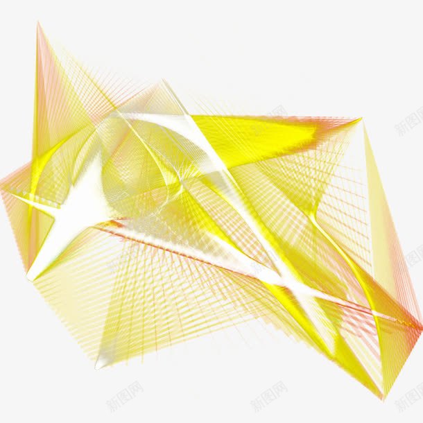 黄色抽象光效png免抠素材_新图网 https://ixintu.com 光效 光效背景 发光线条 抽象光效 线条 线条背景 黄色线光
