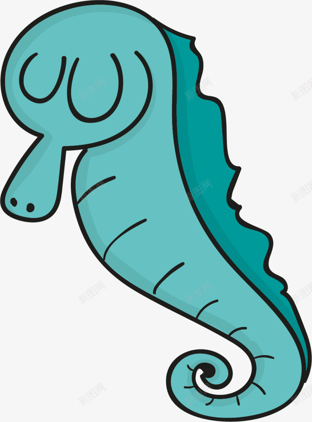 海洋生物闭眼的海马png免抠素材_新图网 https://ixintu.com 享受 可爱海马 海洋生物 绿色海马 闭眼的海马 闭着眼睛