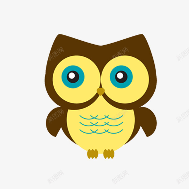 黄棕色卡通猫头鹰png免抠素材_新图网 https://ixintu.com 儿童风格 卡通 幼崽 猫头鹰 黄棕色猫头鹰