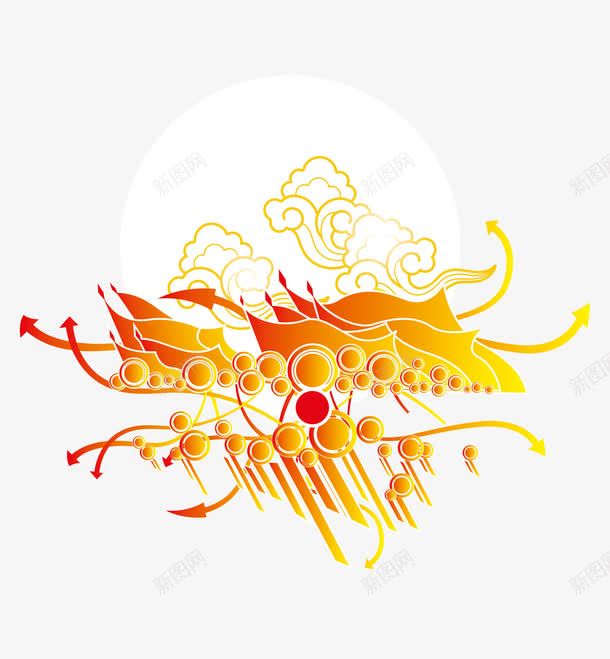橙色祥云背景png免抠素材_新图网 https://ixintu.com 喜庆背景 橙色节日背景 祥云背景矢量图 节日背景免费png下载