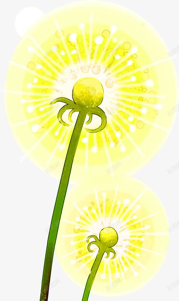 发光黄色夏日花朵png免抠素材_新图网 https://ixintu.com 发光 夏日 花朵 设计 黄色