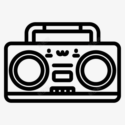 手绘收音机图标png_新图网 https://ixintu.com 手绘 手绘画 收音机 矢量装饰 装饰