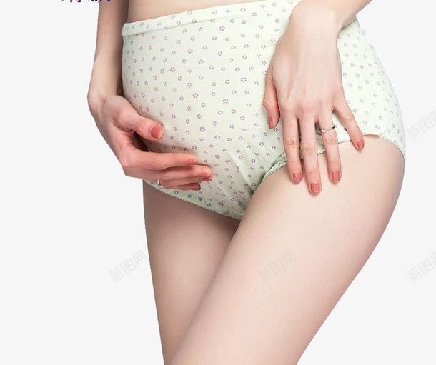 女怀孕托腹png免抠素材_新图网 https://ixintu.com 可调节内衣 孕妇内裤纯棉 高腰