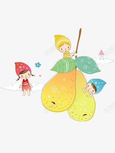 水果小精灵png免抠素材_新图网 https://ixintu.com 人物 卡通 图片 黄色