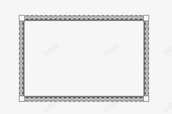 黑色加粗复古框png免抠素材_新图网 https://ixintu.com 加粗 复古框 黑色