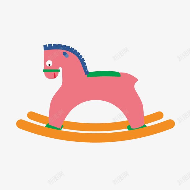 卡通玩具png免抠素材_新图网 https://ixintu.com 儿童玩具 卡通 木马 玩具