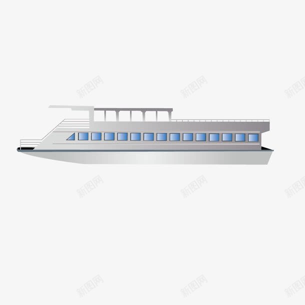 简约游艇轮渡船png免抠素材_新图网 https://ixintu.com 游艇 简约 船 轮渡