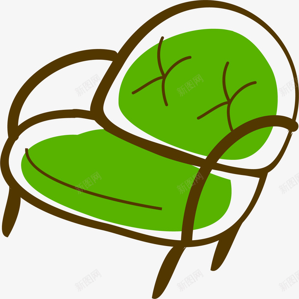 卡通手绘座椅矢量图ai免抠素材_新图网 https://ixintu.com 卡通 座椅 手绘 矢量图