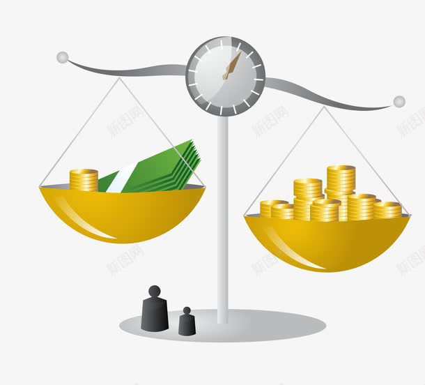 天平秤金融png免抠素材_新图网 https://ixintu.com 天平秤 平衡秤 水平称 精致天平秤 金融 钱币
