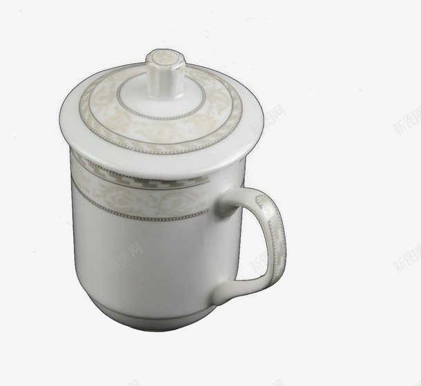 瓷质茶杯png免抠素材_新图网 https://ixintu.com 白瓷 白色 花纹 茶杯