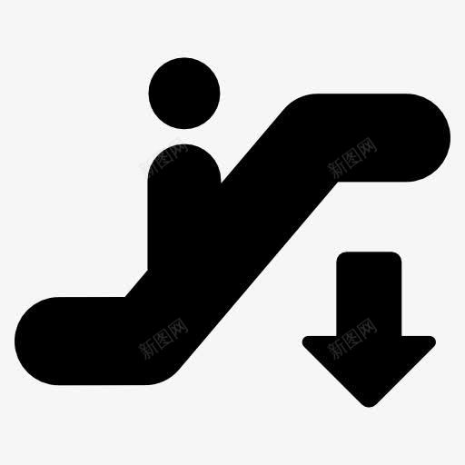 电梯向下的图标png_新图网 https://ixintu.com 电梯