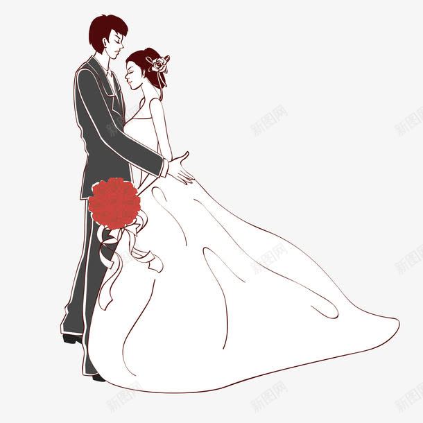拥抱的新娘新郎png免抠素材_新图网 https://ixintu.com 拥抱 新娘 新郎 鲜花