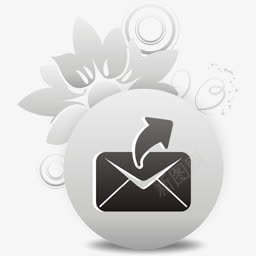 花纹圆形边框发邮件图标png_新图网 https://ixintu.com 圆形 花纹 边框 邮件