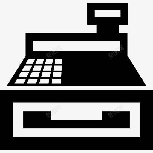 钱柜图标png_新图网 https://ixintu.com 商业 商务 工具 工具和用具 金库 金钱
