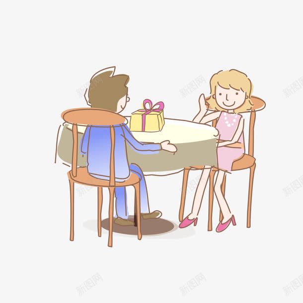 交谈送礼的人png免抠素材_新图网 https://ixintu.com 交谈 女人 男人 送礼