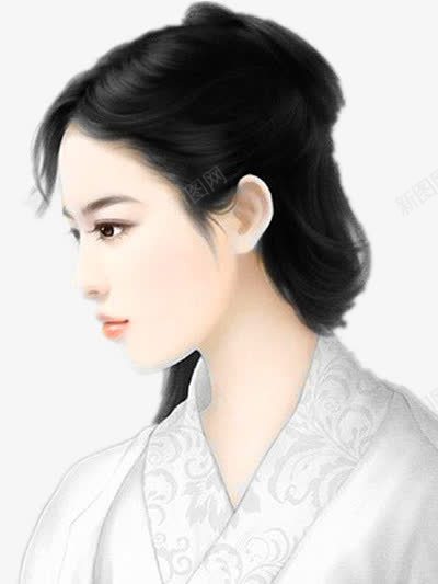 白衣明媚女子古风手绘png免抠素材_新图网 https://ixintu.com 古风 女子 手绘 明媚 白衣