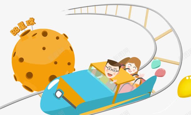 游乐园玩耍psd免抠素材_新图网 https://ixintu.com 小孩 游乐场
