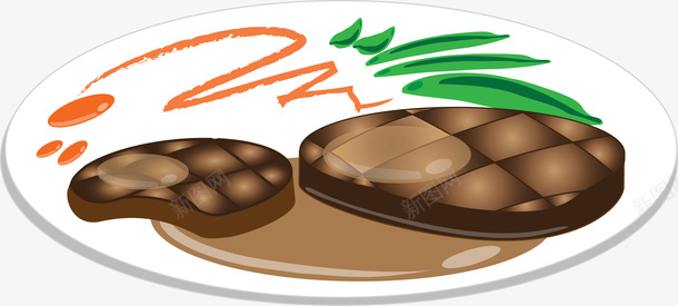 卡通牛排手绘食物矢量图ai免抠素材_新图网 https://ixintu.com 卡通矢量 卡通素材 卡通食物 牛排 食物 矢量图