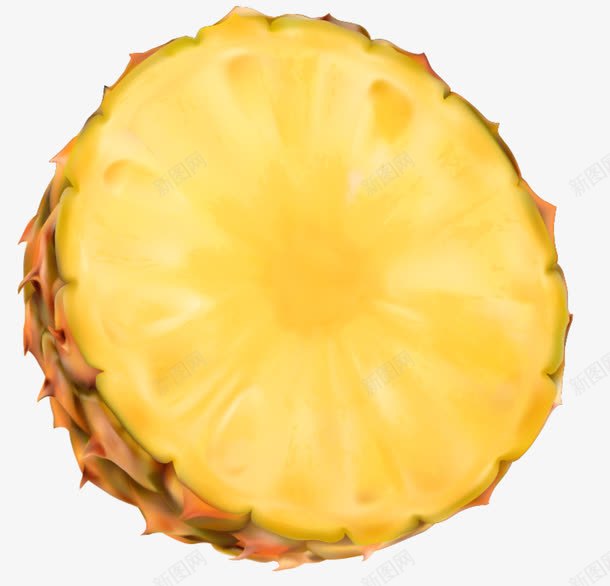 小清新黄色菠萝png免抠素材_新图网 https://ixintu.com 唯美菠萝 小清新菠萝 水彩 水果 简约菠萝 黄色菠萝