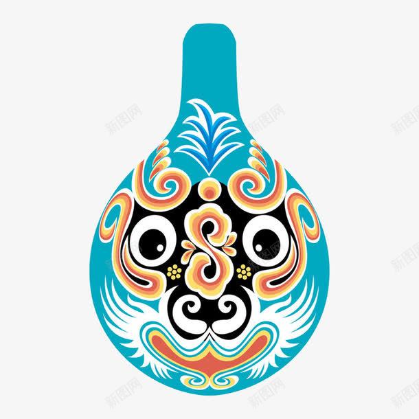 脸谱花瓶png免抠素材_新图网 https://ixintu.com 中国 国粹 脸谱 花瓶