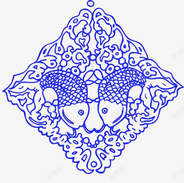 青花鱼png免抠素材_新图网 https://ixintu.com 青花瓷 青花花纹 青花鱼