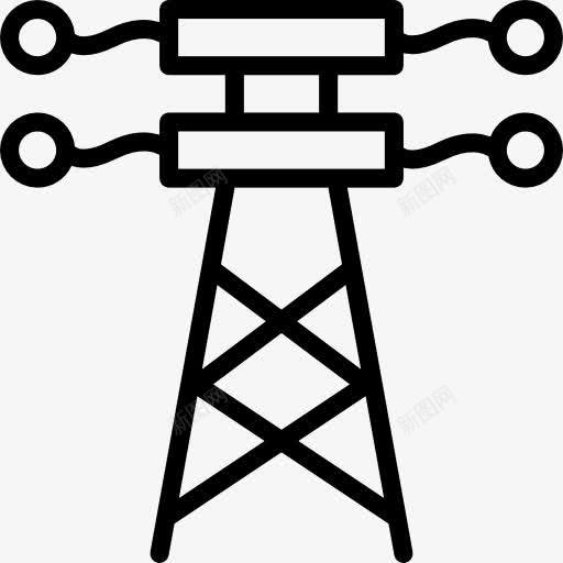 电塔图标png_新图网 https://ixintu.com 塔 工业 建筑与城市 电力 电力线 电塔 能源