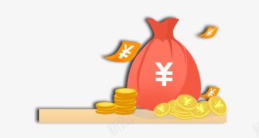 金币袋子png免抠素材_新图网 https://ixintu.com 卡通 金币 钱袋