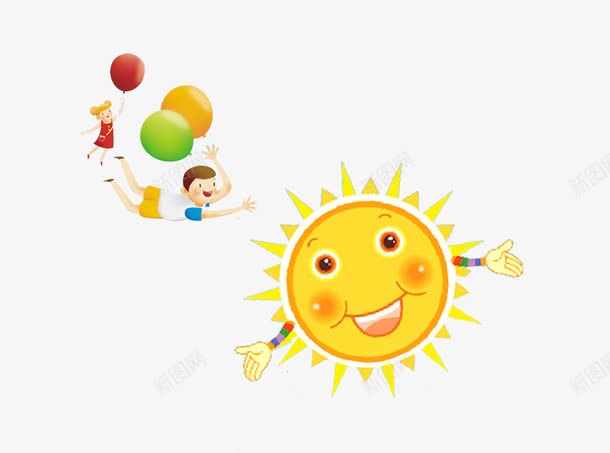 儿童节太阳装饰图案png免抠素材_新图网 https://ixintu.com 儿童节 六一 卡通 太阳 童年 装饰图案