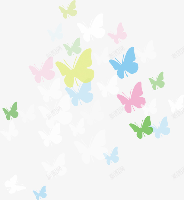彩色蝴蝶png免抠素材_新图网 https://ixintu.com 各类蝴蝶 蝴蝶矢量图 蝴蝶素材 蝴蝶装饰图形