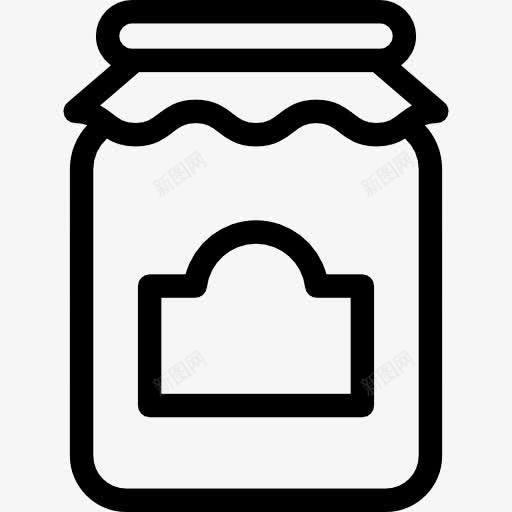 罐果酱图标png_新图网 https://ixintu.com 早餐 有机 水果 素食 维生素 食品
