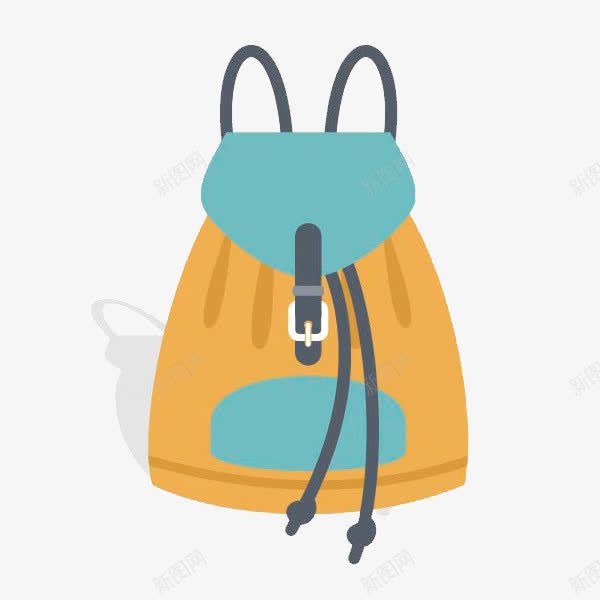 黄色双肩包png免抠素材_新图网 https://ixintu.com 休闲 包包 旅游 时尚 背包