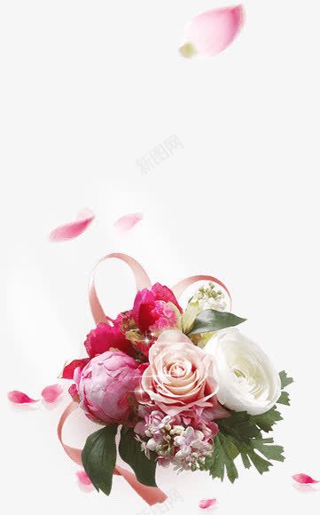 彩色花捧png免抠素材_新图网 https://ixintu.com 彩色 素材
