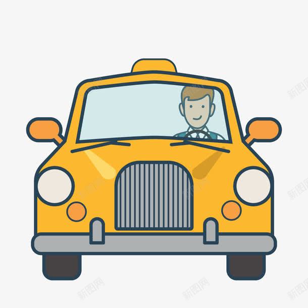 出租车png免抠素材_新图网 https://ixintu.com 出租车 黄色的车