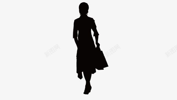 购物女孩png免抠素材_新图网 https://ixintu.com 卡通美女 矢量美女 购物女孩剪影
