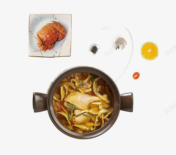 菌菇老鸭汤png免抠素材_新图网 https://ixintu.com 中餐 老鸭汤 菌菇汤 食物