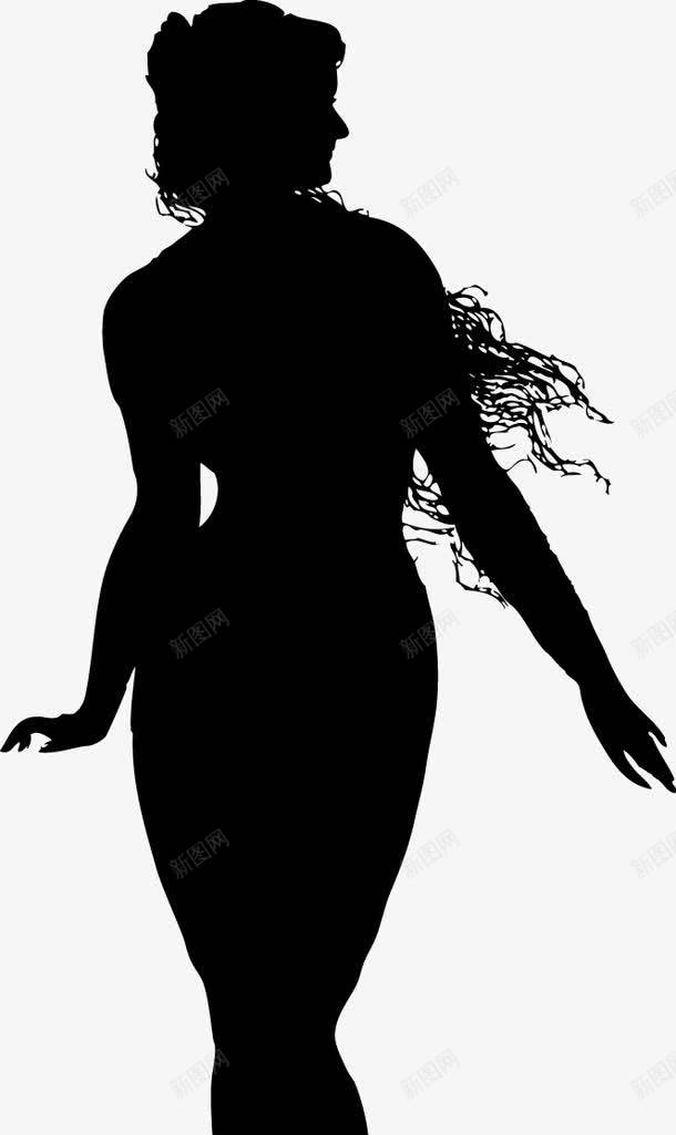 人物轮廓png免抠素材_新图网 https://ixintu.com 人物 人物剪影 女人 矢量装饰 装饰