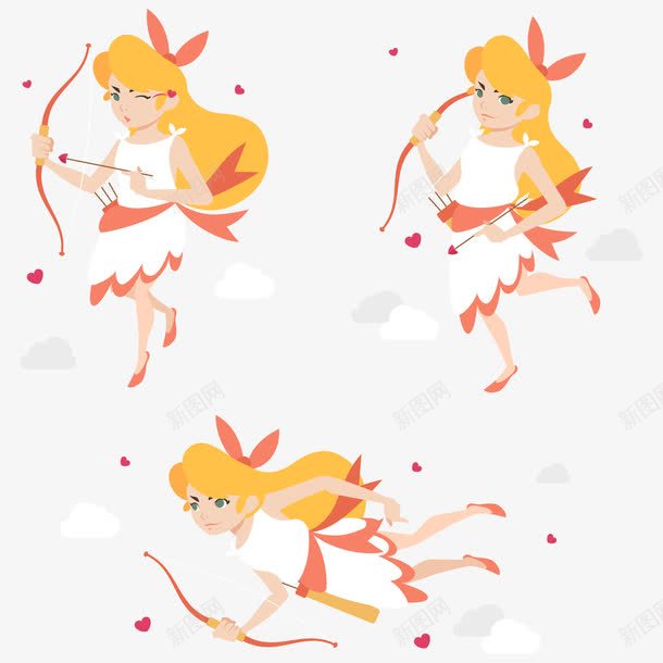 可爱丘比特的弓和箭png免抠素材_新图网 https://ixintu.com 丘比特 可爱 弓 箭