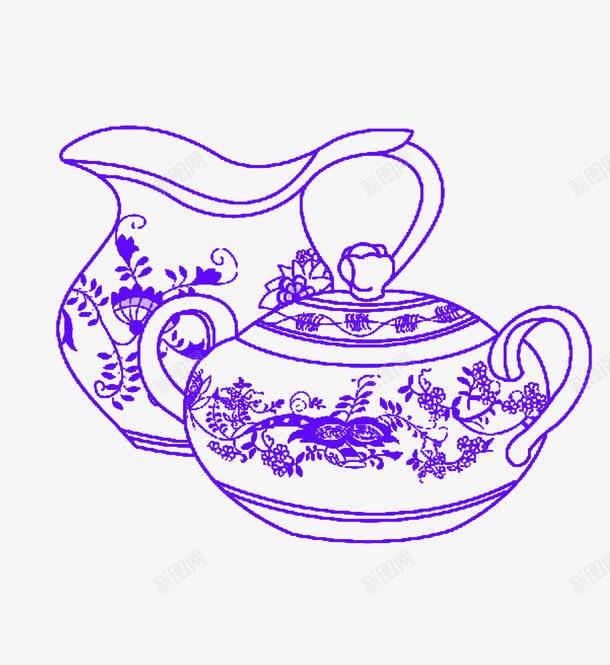 青花茶壶png免抠素材_新图网 https://ixintu.com 青花瓷 青花瓷器 青花茶壶
