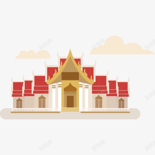 卡通城堡云朵图案png免抠素材_新图网 https://ixintu.com 云朵 卡通 图案 城堡