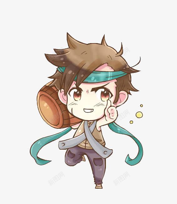 卡通水桶小男孩png免抠素材_新图网 https://ixintu.com 卡通 水桶 男孩