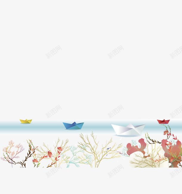 河边纸船png免抠素材_新图网 https://ixintu.com png下载 河边 海报元素 纸船 装饰 装饰素材 鲜花