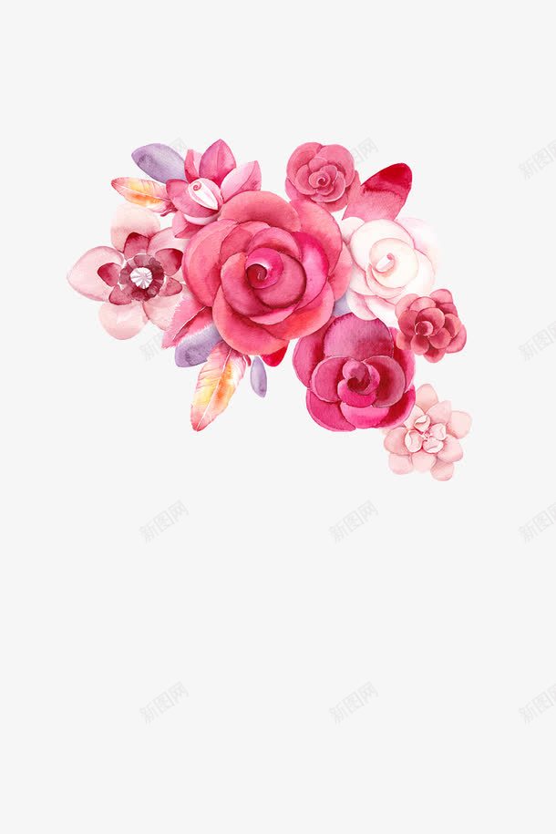 玫瑰花朵png免抠素材_新图网 https://ixintu.com 玫瑰 花 花朵 花束