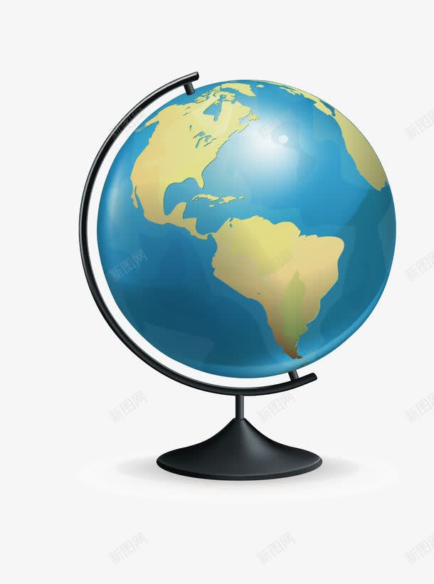 卡通质感地球仪png免抠素材_新图网 https://ixintu.com 卡通地球仪 地球仪 矢量地球仪 质感地球仪