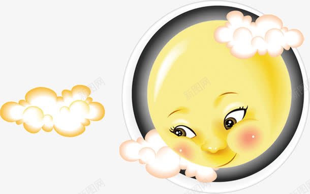 手绘可爱卡通太阳云朵png免抠素材_新图网 https://ixintu.com 云朵 卡通 可爱 太阳 手绘