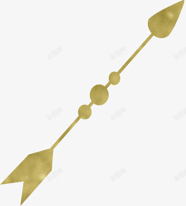 手绘箭矢png免抠素材_新图网 https://ixintu.com 手绘 矢 箭 金色